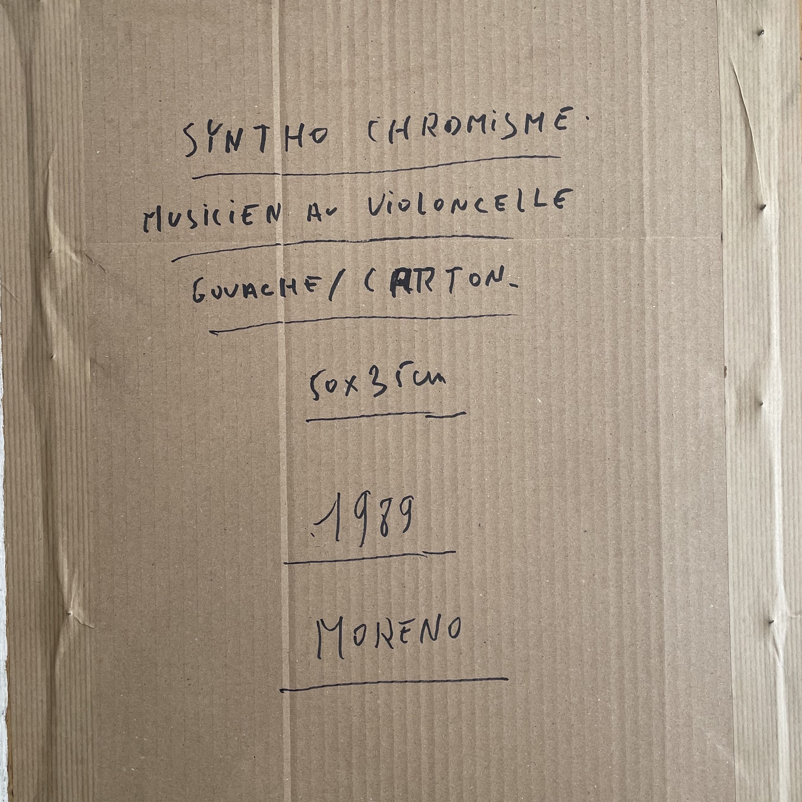 Back of a composition, Moreno