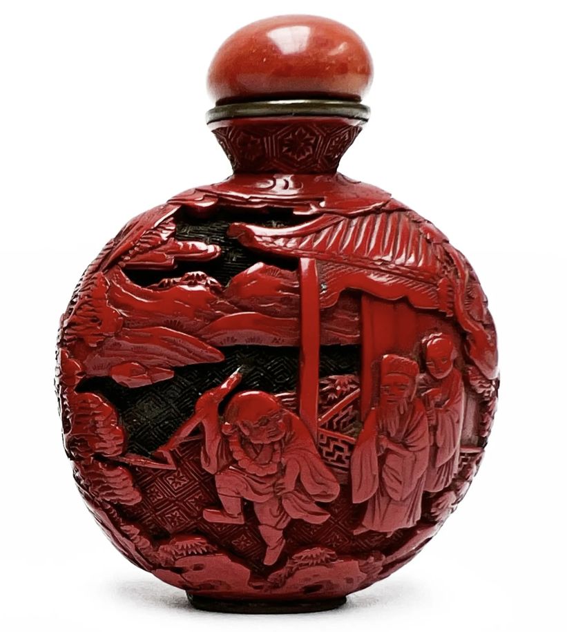 China, coral snuffbox