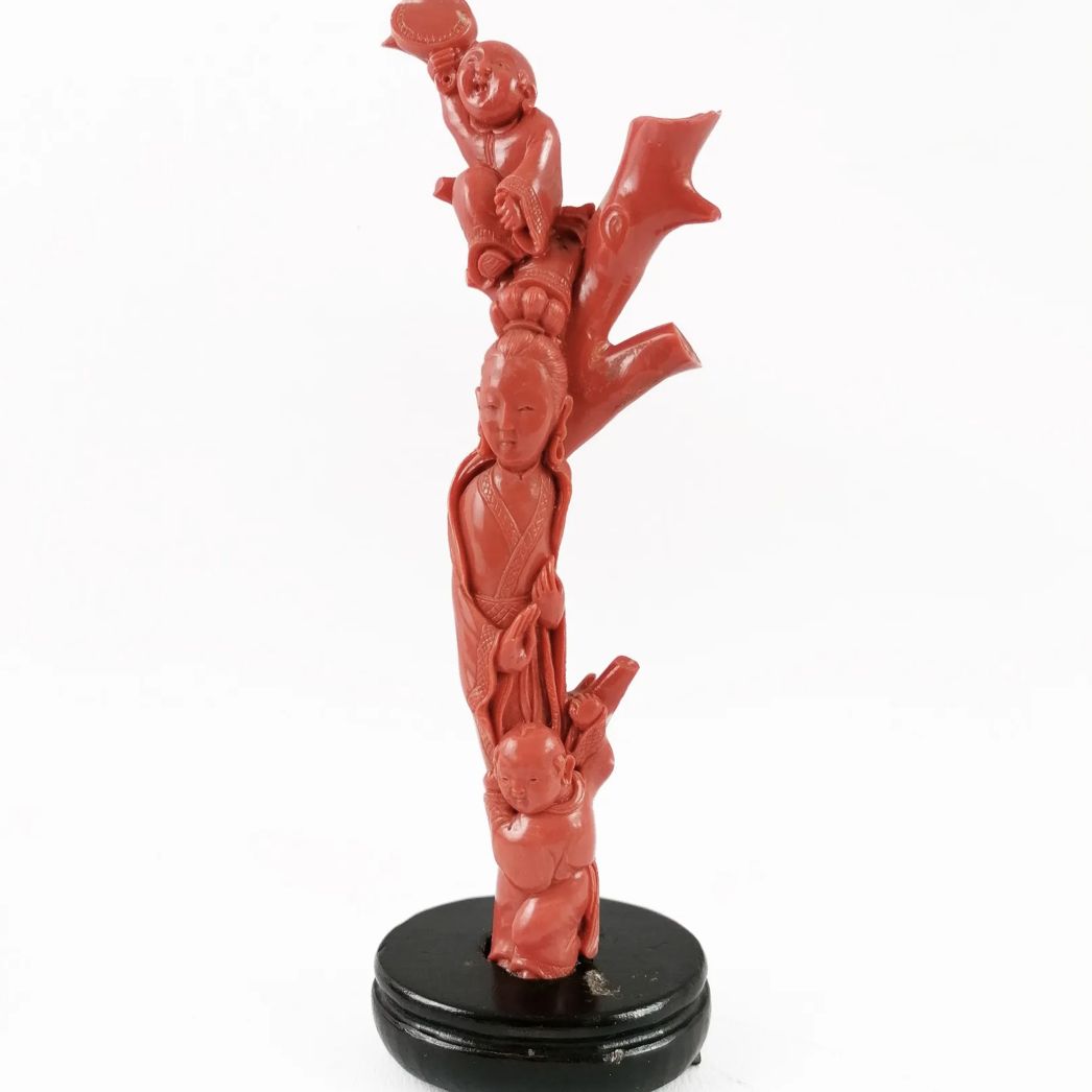 China, coral statue