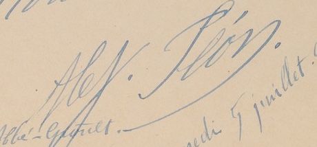 Signature of Alexandre Séon