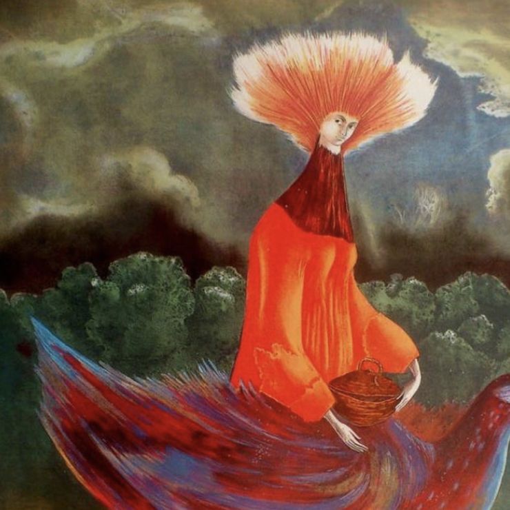 Leonora Carrington, huile sur toile