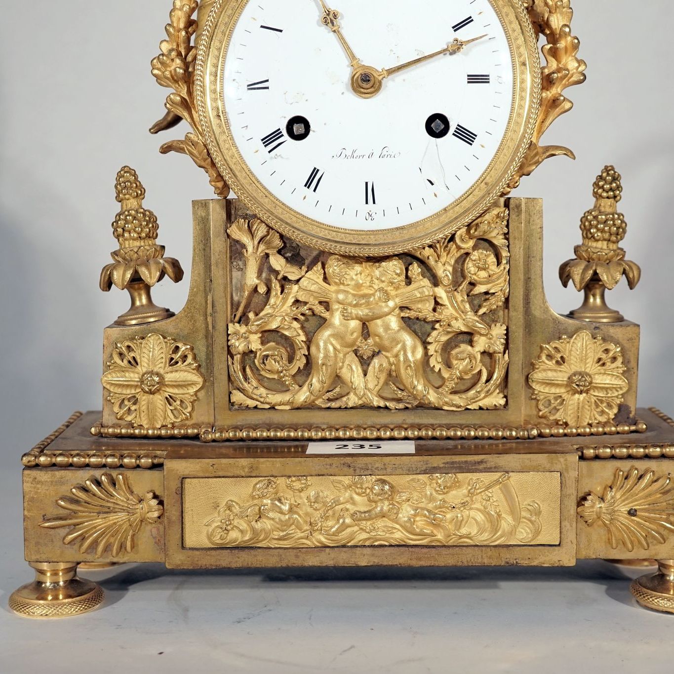 Louis XVI period gilt bronze clock