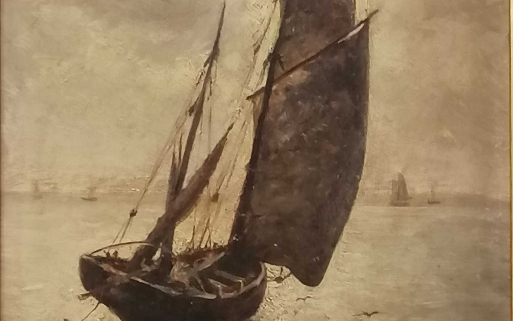 Oil on canvas, marine painting