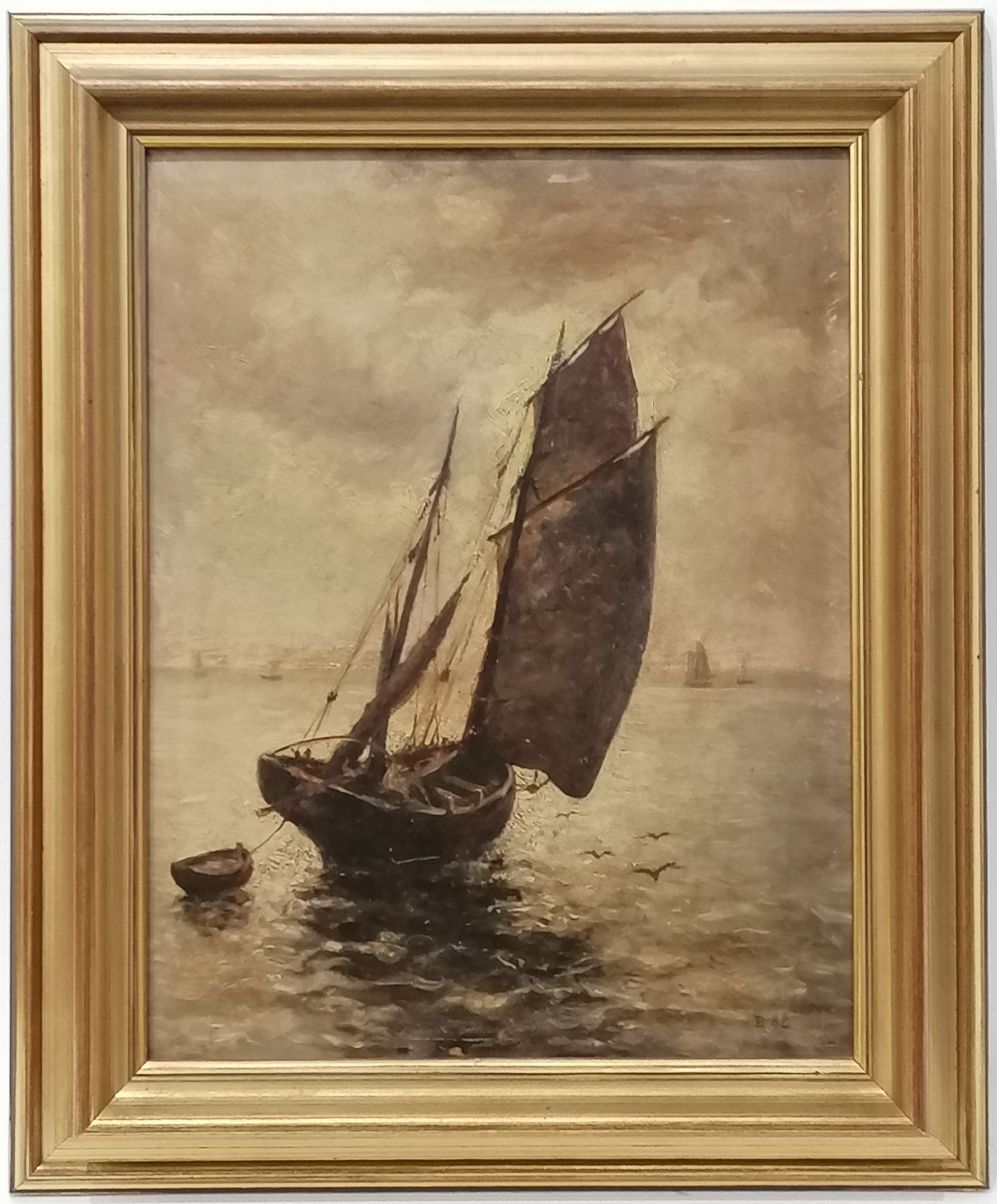 Oil on canvas, marine painting