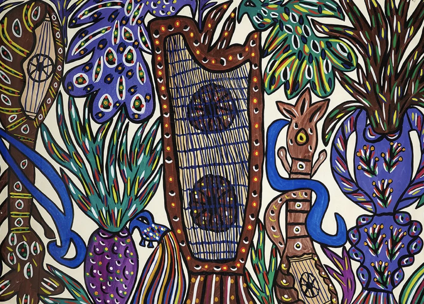 Baya Mahieddine, drawing