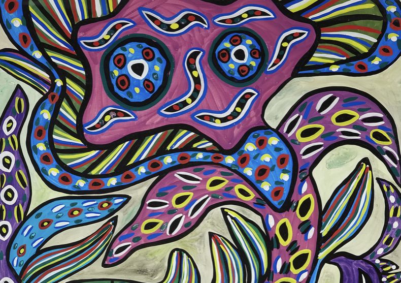 Baya Mahieddine, drawing