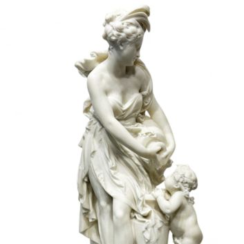 Albert-Ernest CARRIER-BELLEUSE (1824-1887) La Source, circa 1870, white marble