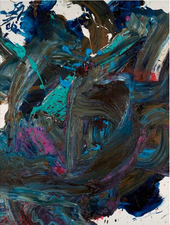 Kazuo Shiraga, oil on canvas