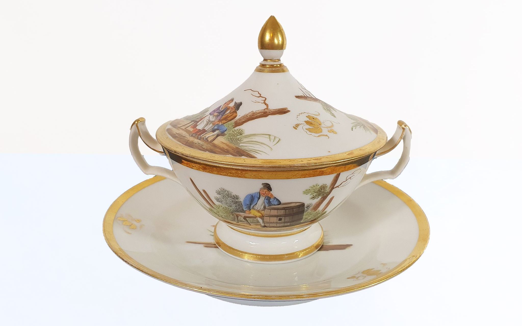 Part of a Meissen porcelain tea service