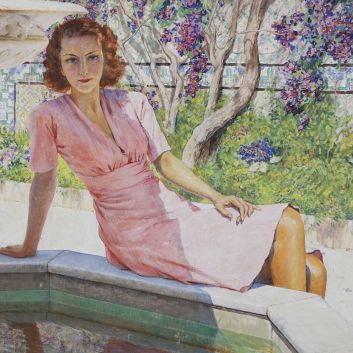 Alexandre ROUBTZOFF (1884-1949), Portrait of Marie-Madeleine Leroy, oil on canvas