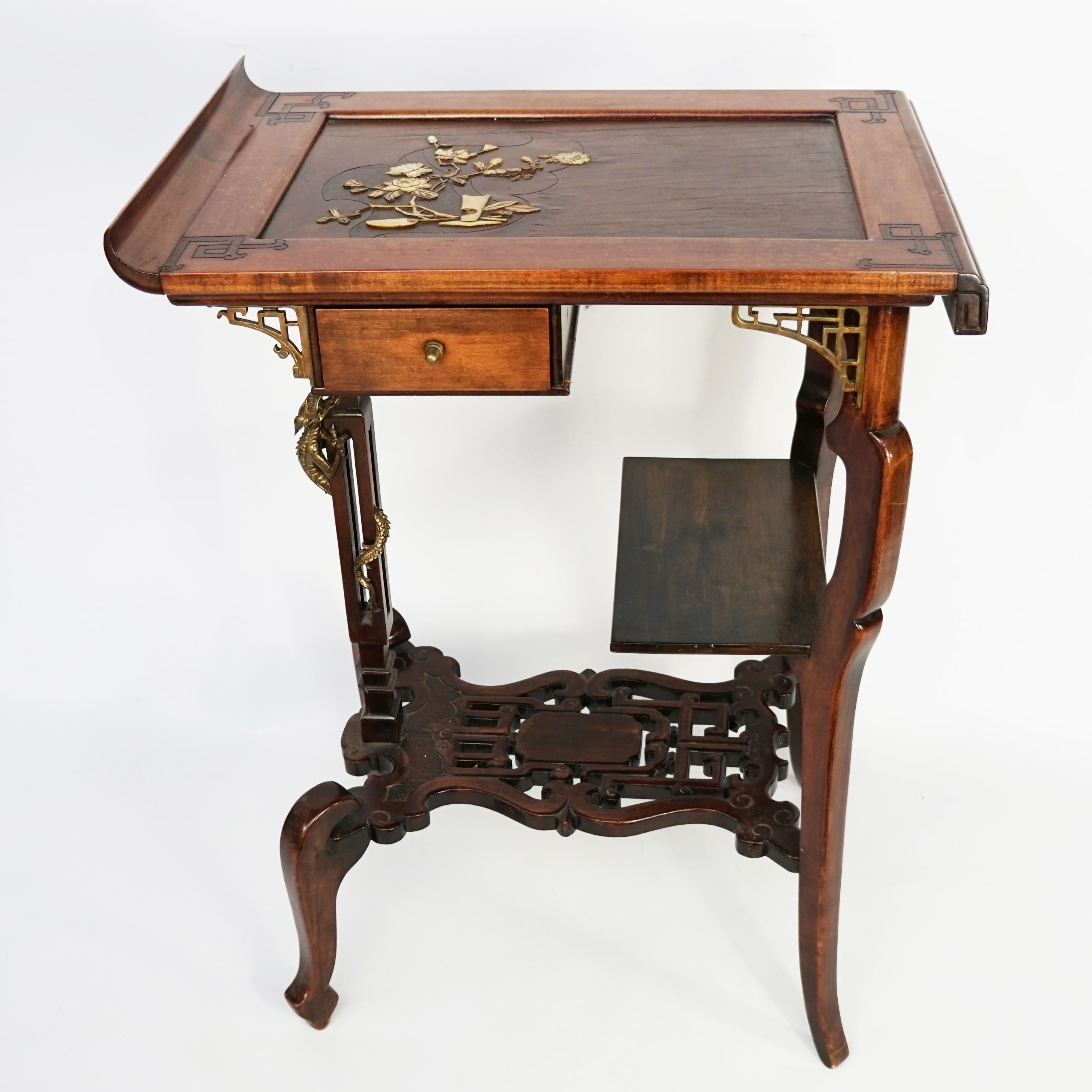 Viardot, side table with Chinese lacquer panel