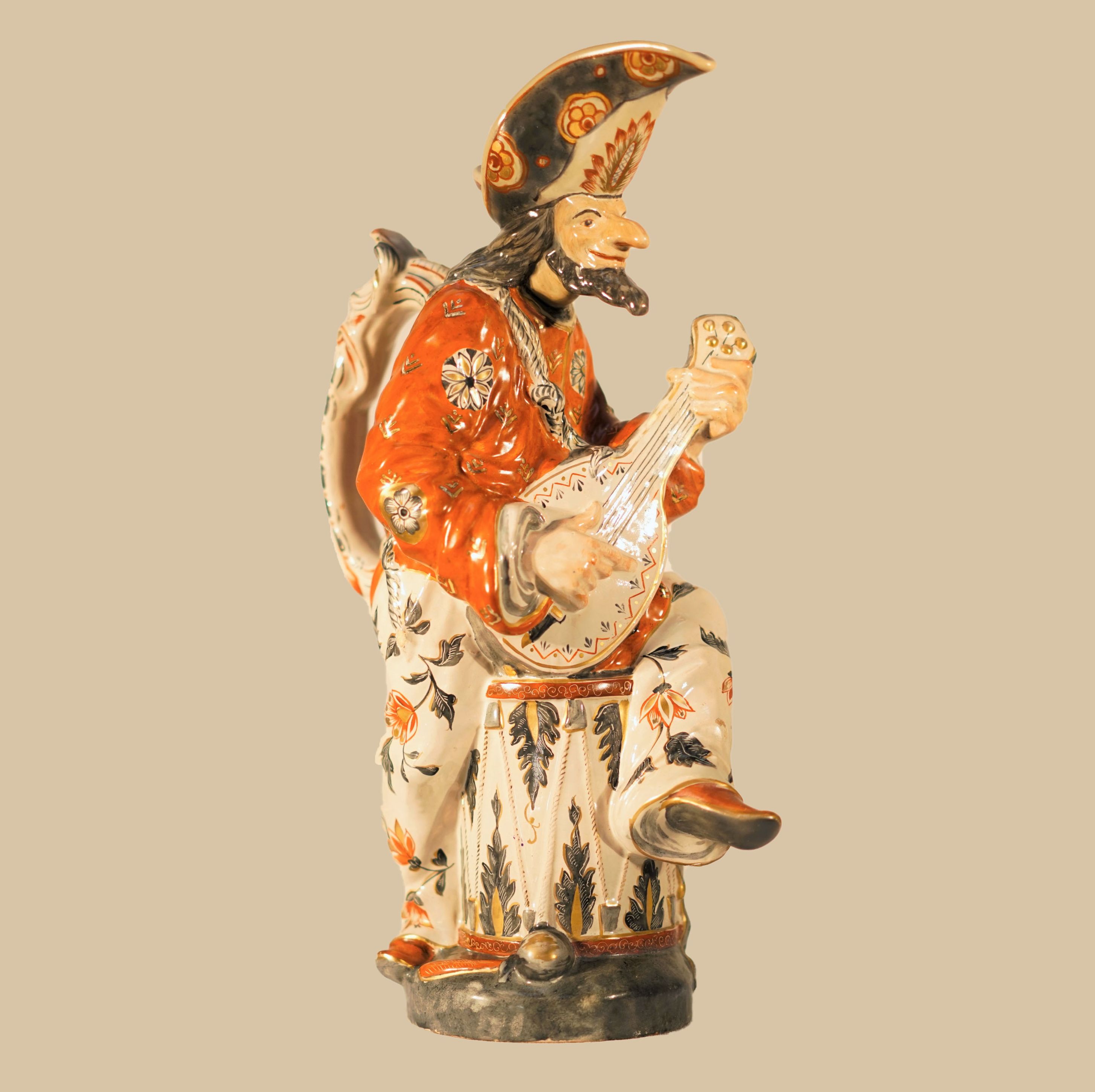 Emile Gallé - Earthenware anthropomorphic pitcher