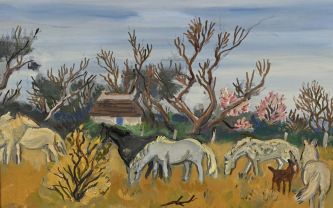 Yves Brayer, oil on canvas