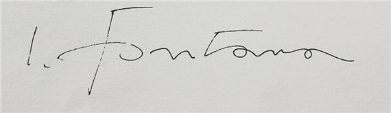 Lucio Fontana's signature