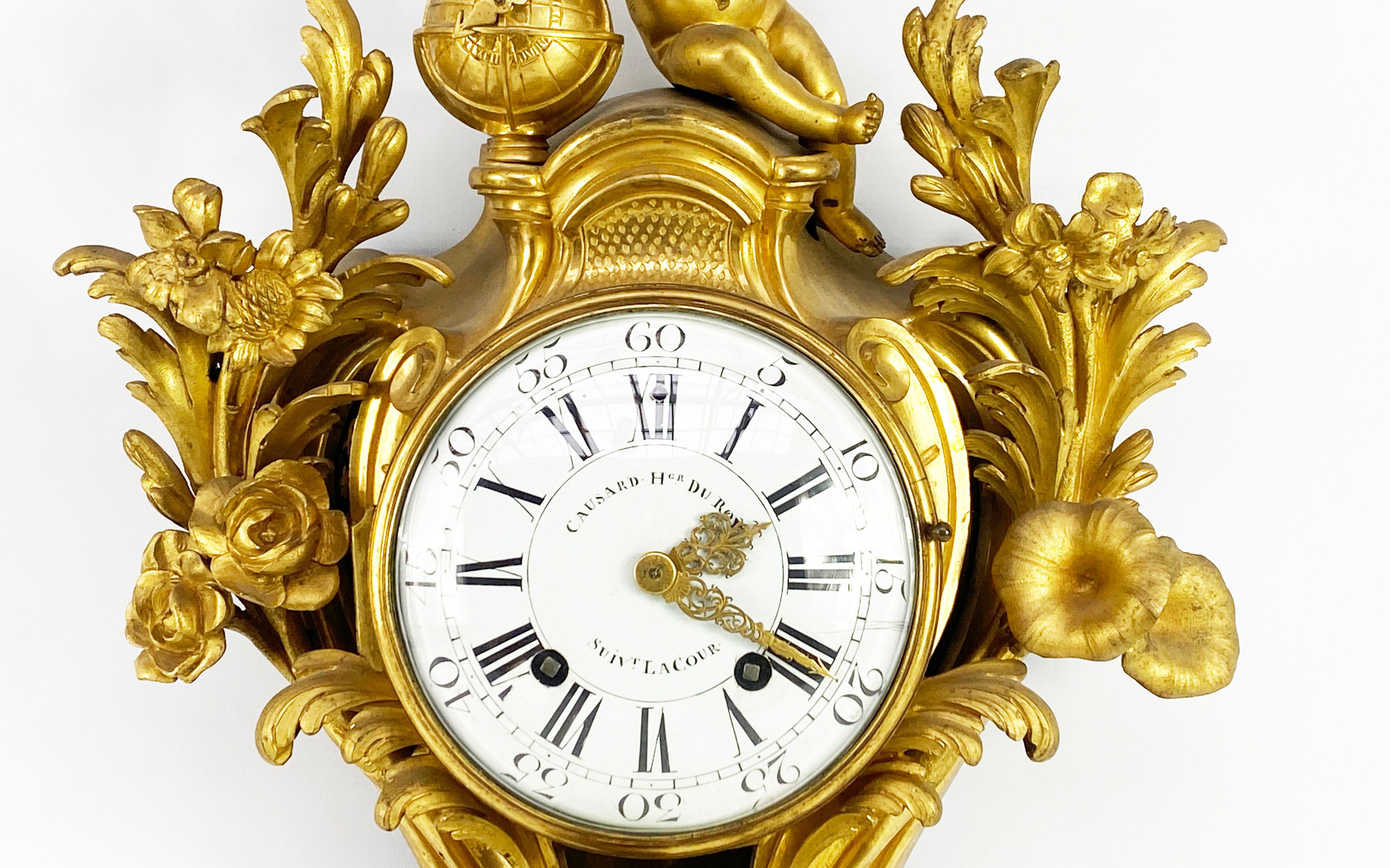 Gilt bronze clock, Louis XV period