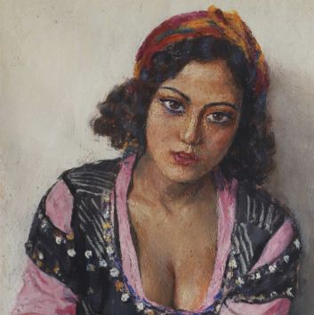 Alexandre ROUBTZOFF (1884-1949), Portrait of Arbia, oil on canvas