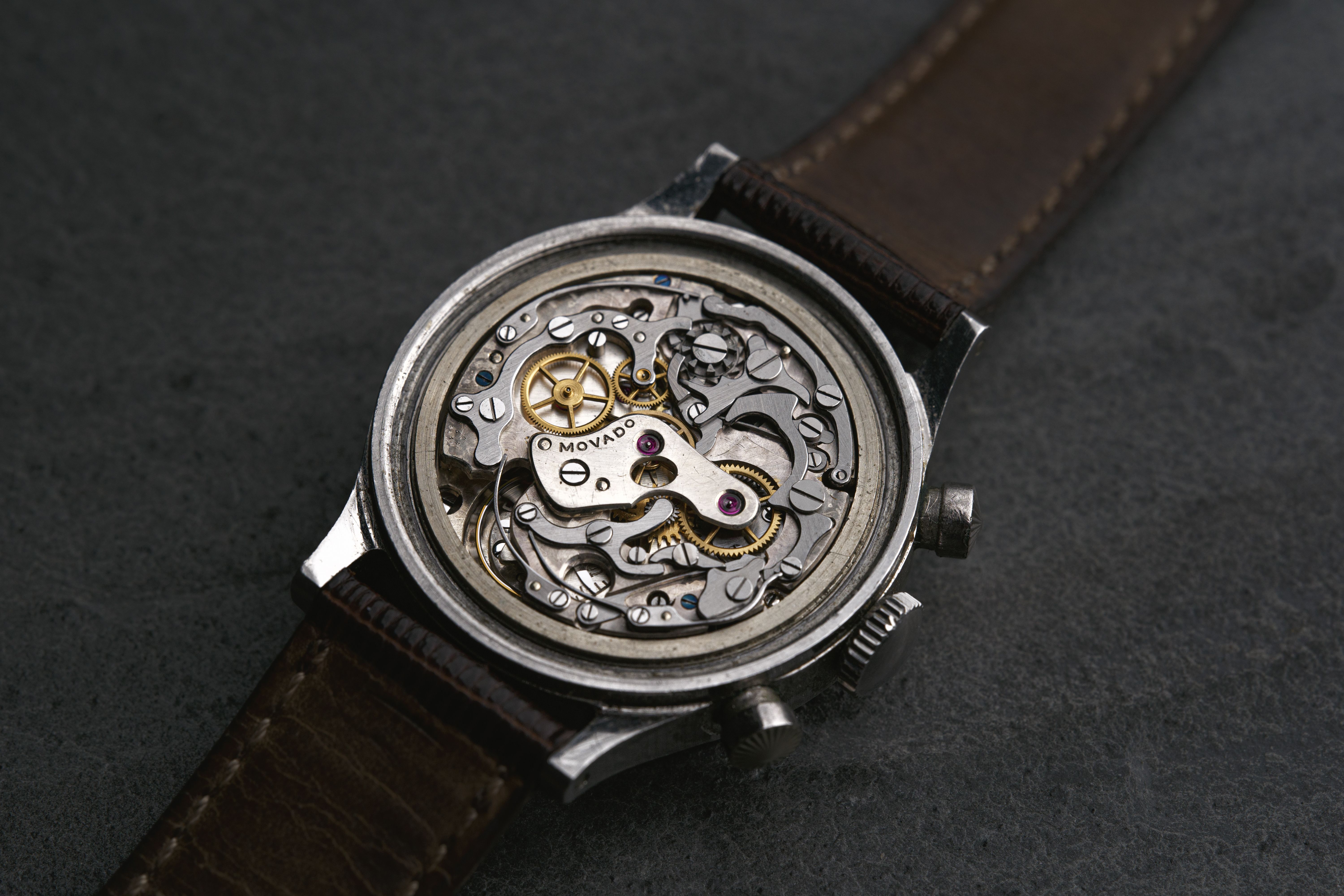 Inside a Movado chronograph