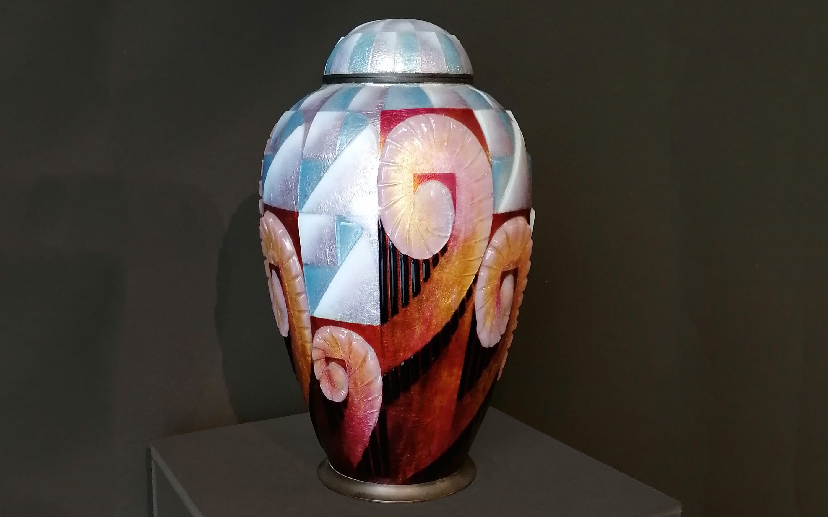 Camille Fauré, enamel vase