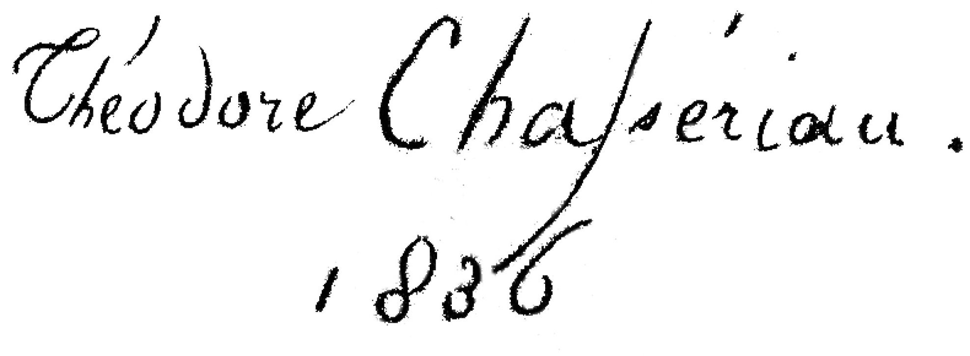 Signature of Théodore Chassériau