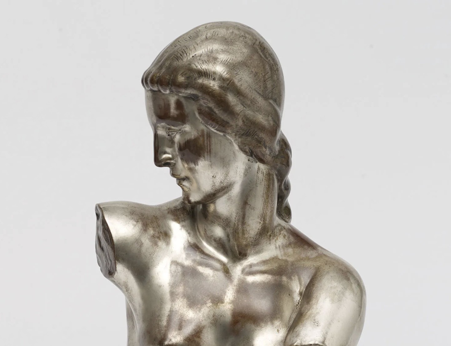 Georges Chauvel, bronze à patine argentée