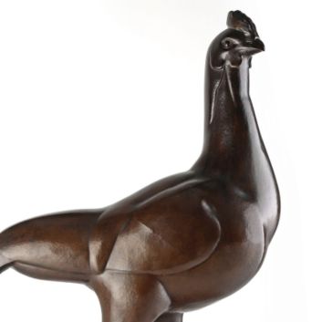 Gaston-Etienne LE BOURGEOIS (1880-1956) "Coq de combat".