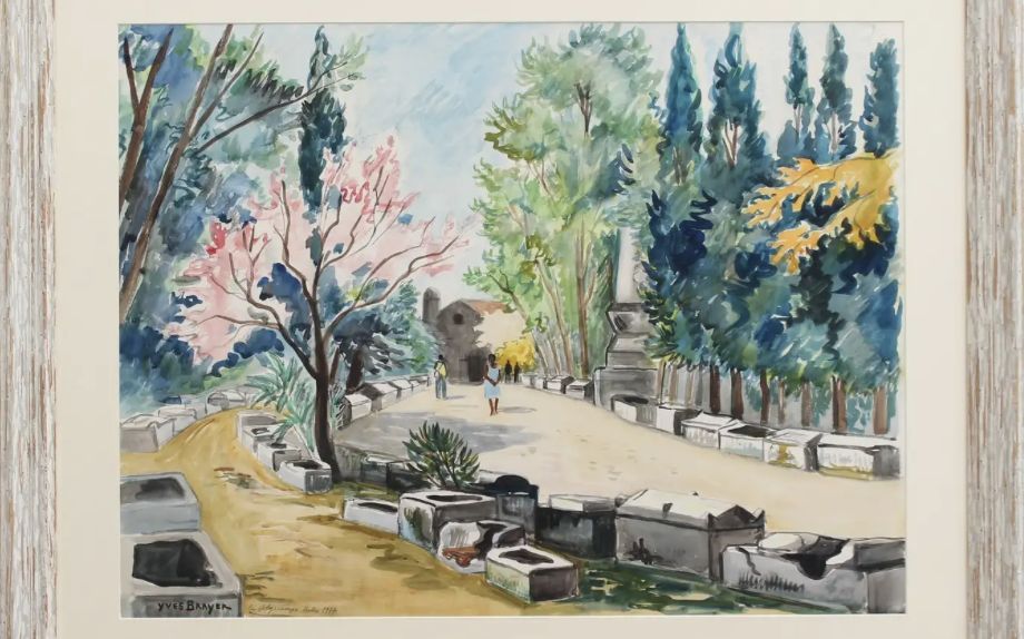 Yves Brayer, watercolor