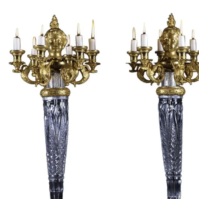 Pair of Empire period candelabra