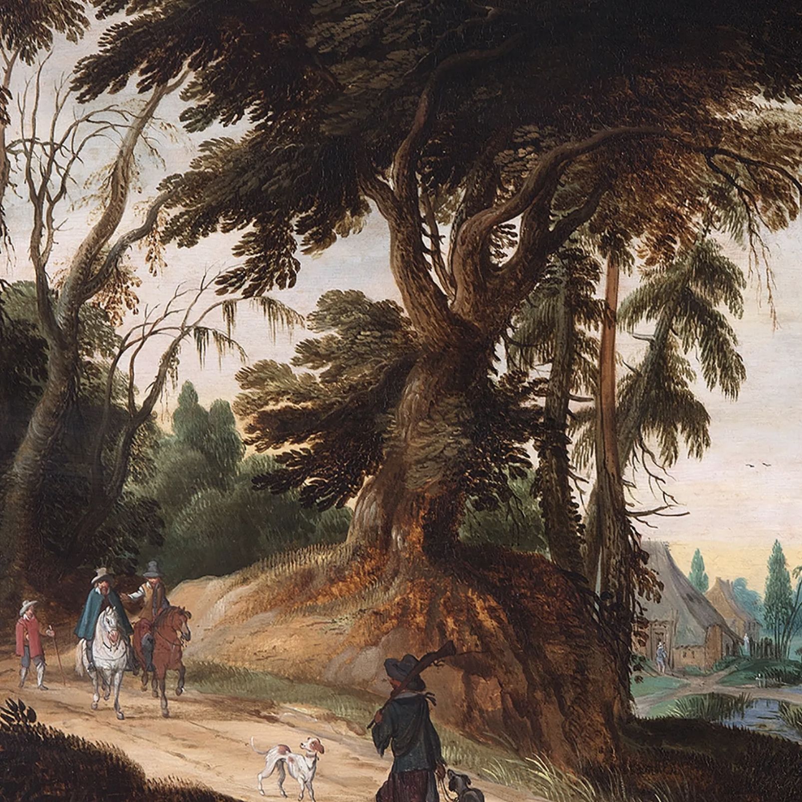 Attribué à Jacques Fouquier, huile sur panneau