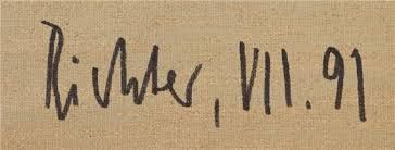 Gerhard Richter's signature