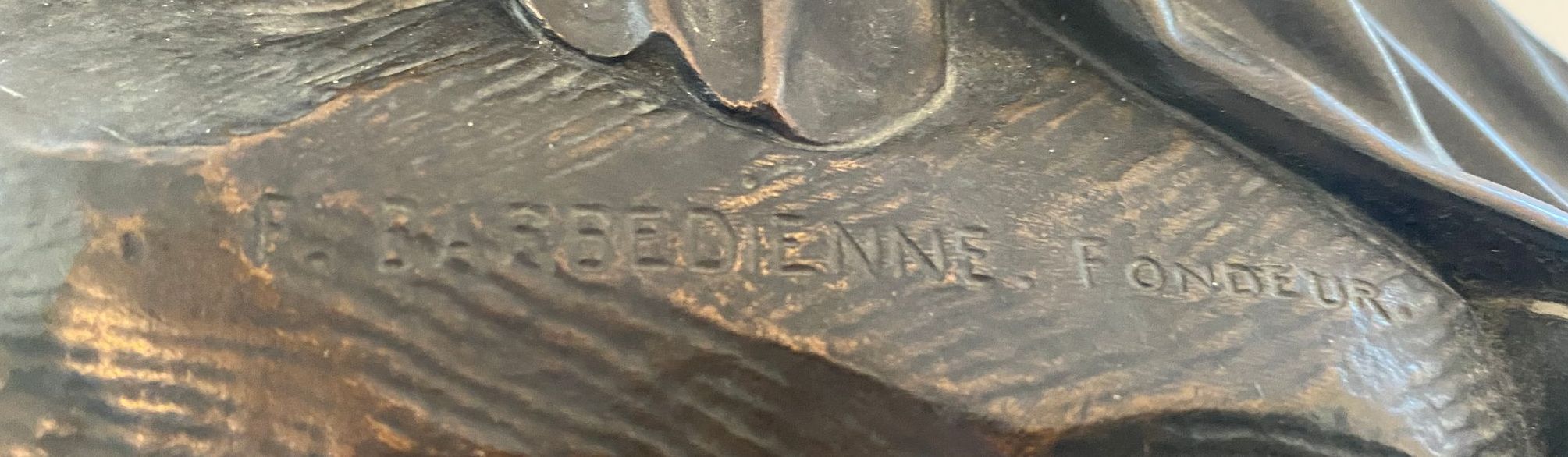 Allegrain, detail of a Barbedienne foundry mark