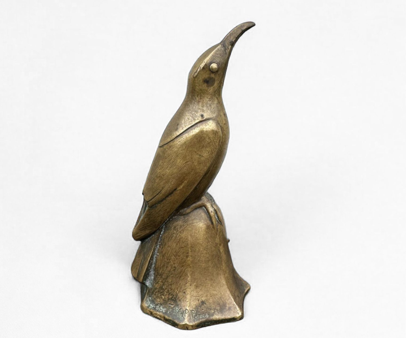 Sandoz, gilded bronze bird