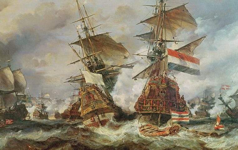 Isabey, The Battle of Texel, oil on canvas