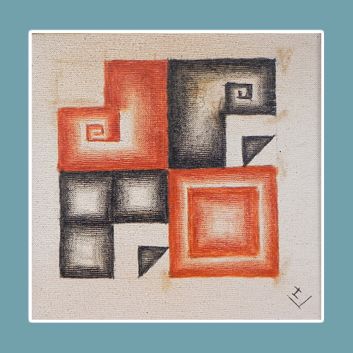 Composition - Marcel Lempereur-Haut (1898-1986) - mixed technique on canvas 22x22 cm - signed lower right