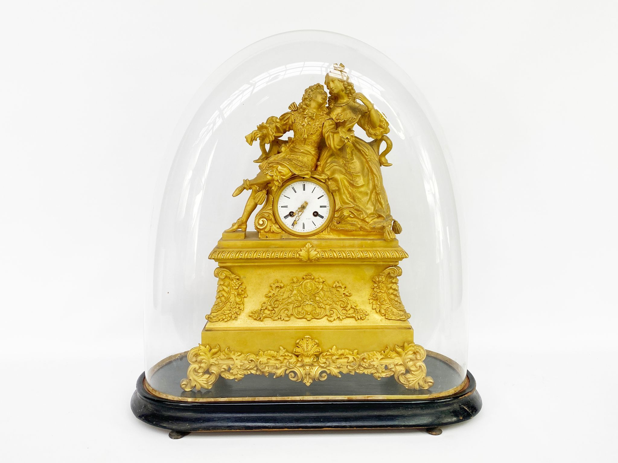 Gilt bronze clock, Romantic period