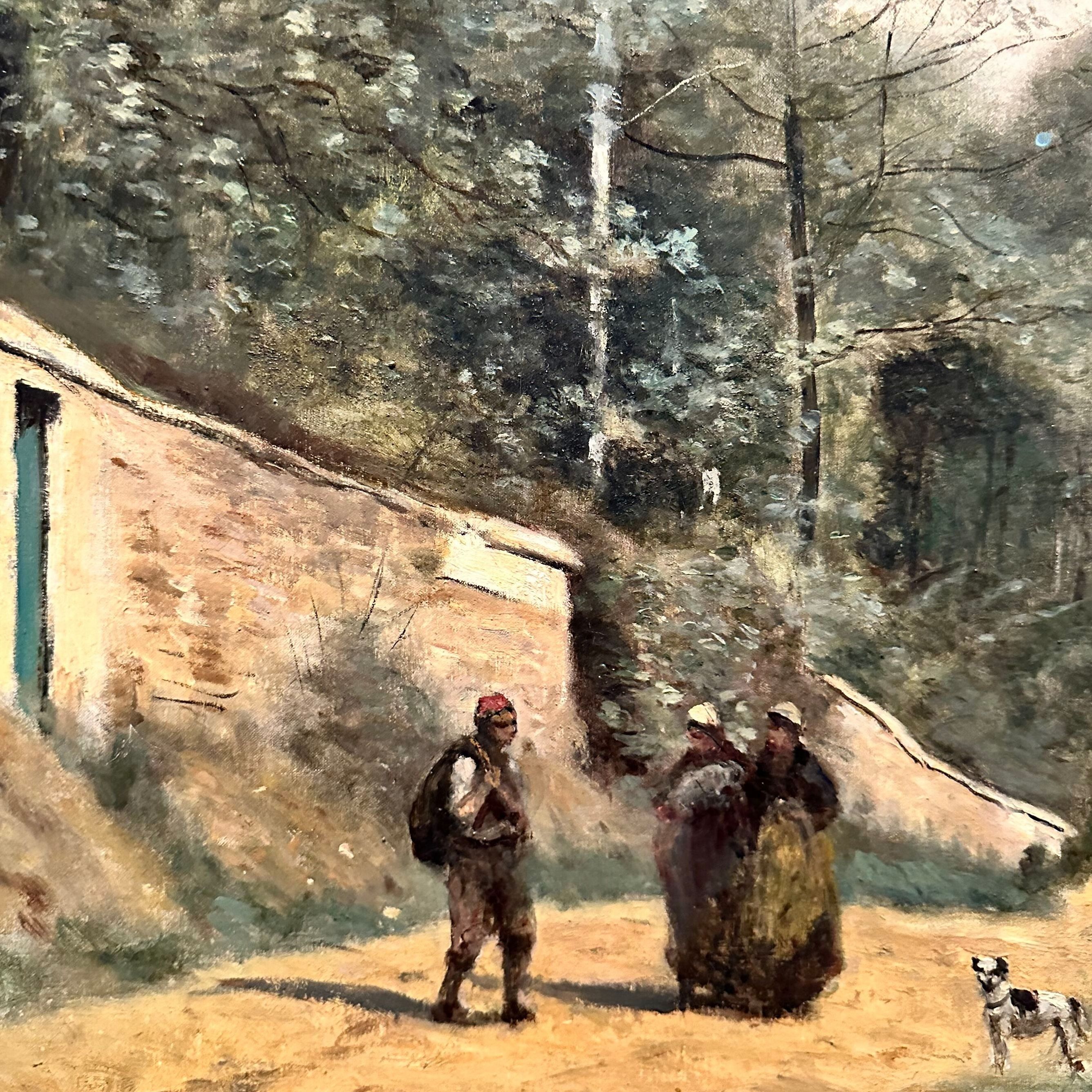 Corot, oil on canvas, detail