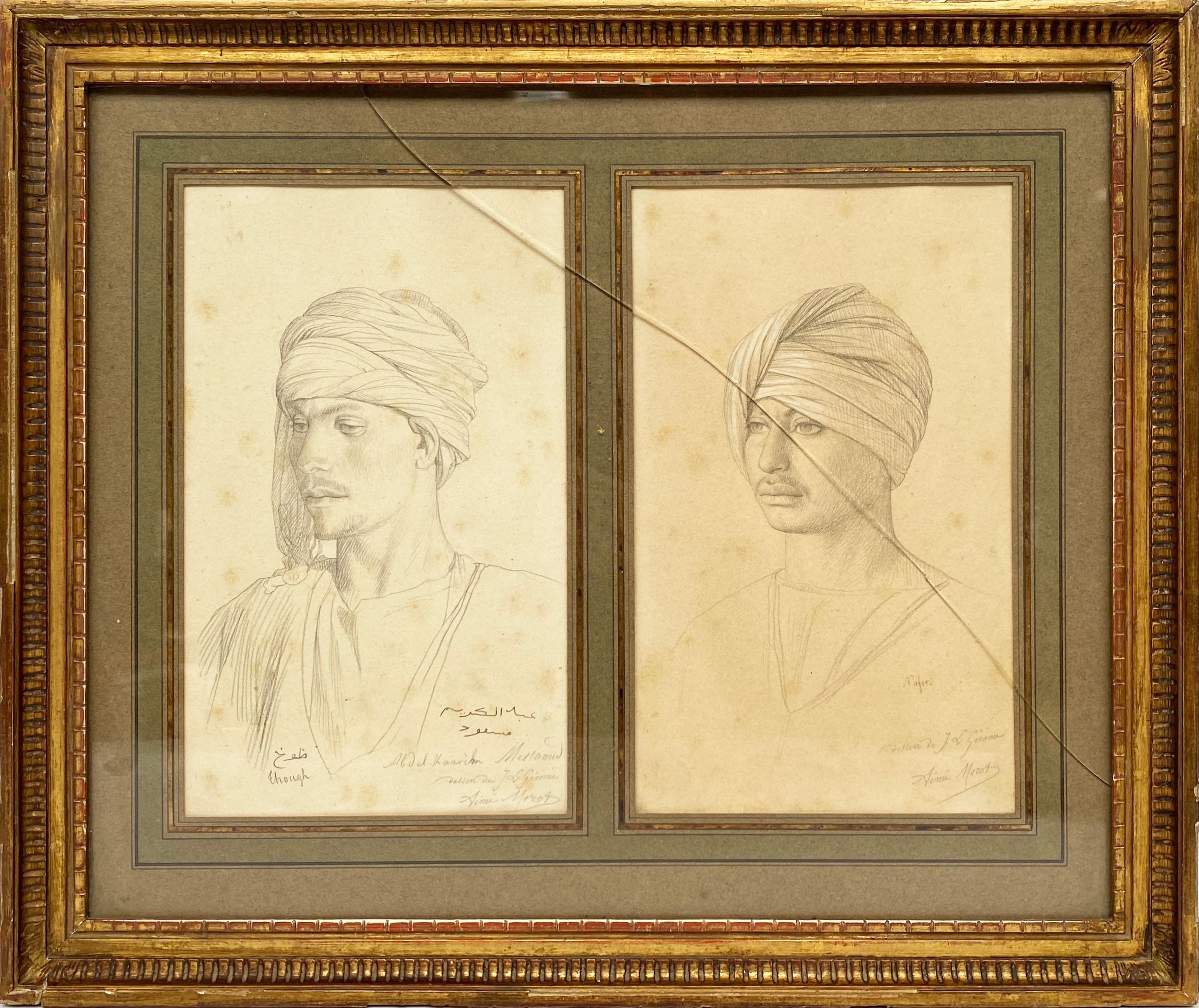 J.L. Gérôme, pencil on paper, typical work of Orientalism