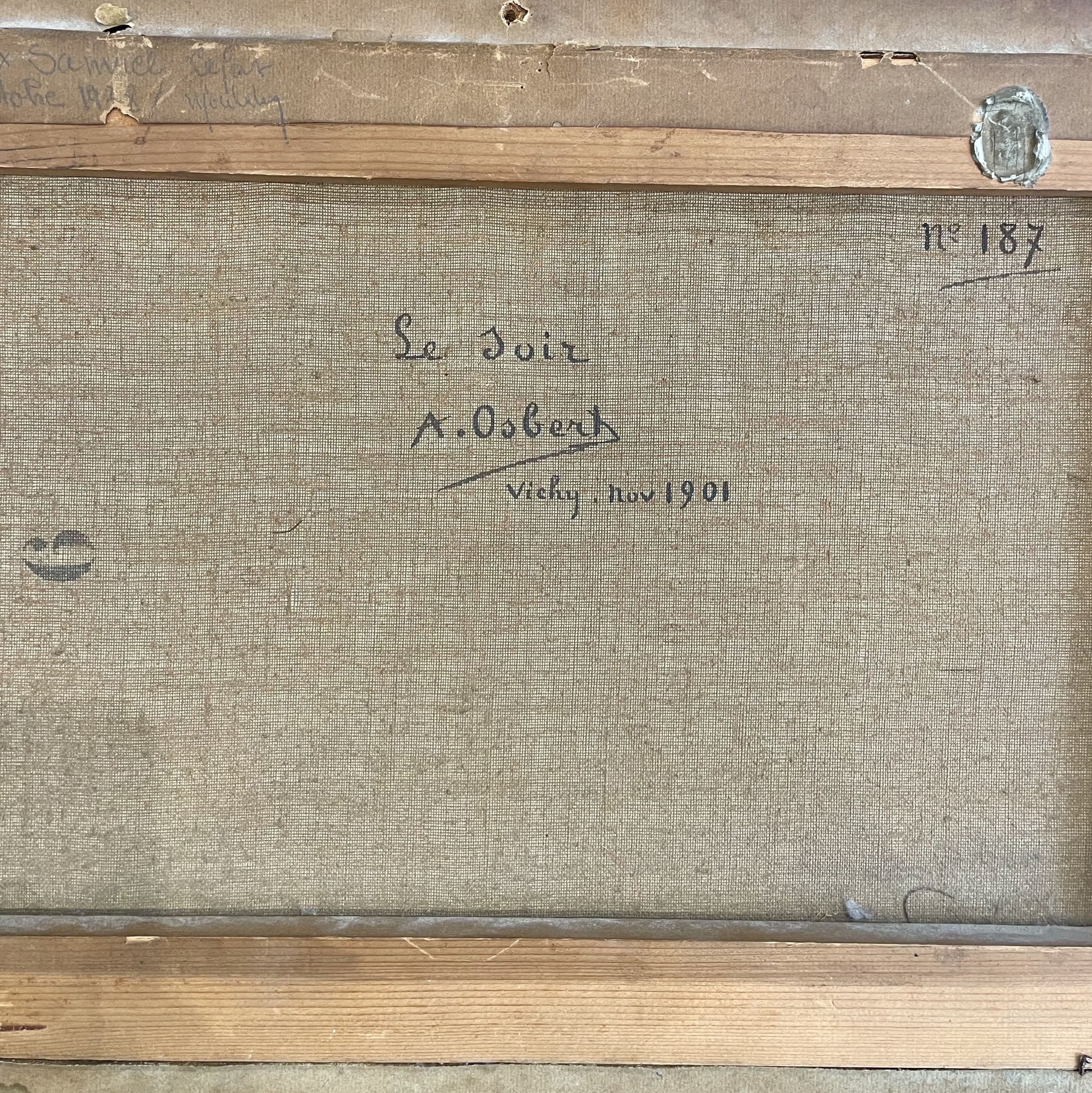 Osbert, back of a painting (title and signature)