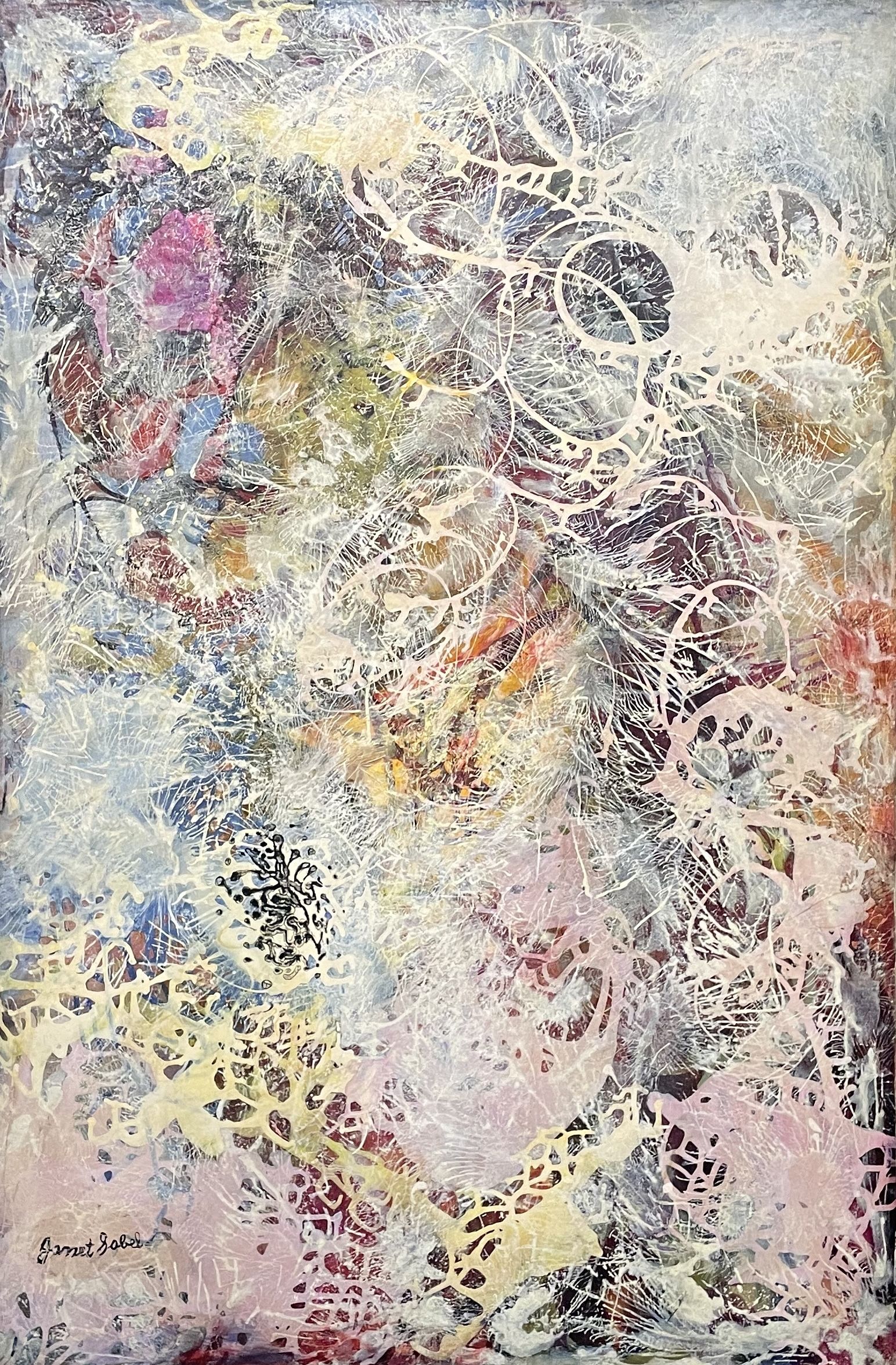 Janet Sobel, Voie lactée, peinture et techniques mixtes sur toile