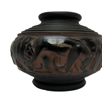 Pierre d'Avsen (1901-1990) vase with ovoid body and hemmed neck