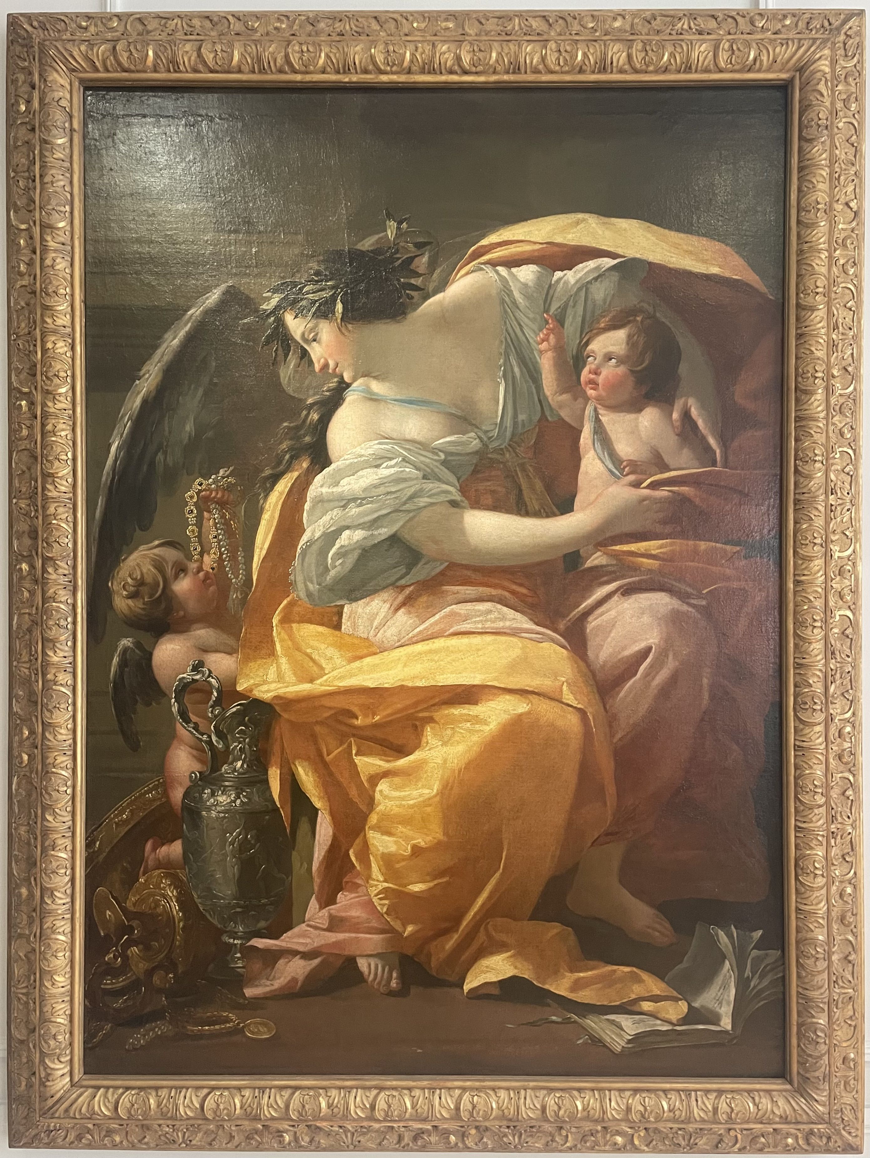 Vouet, Allegory of Faith and Contempt for Wealth, oil on canvas