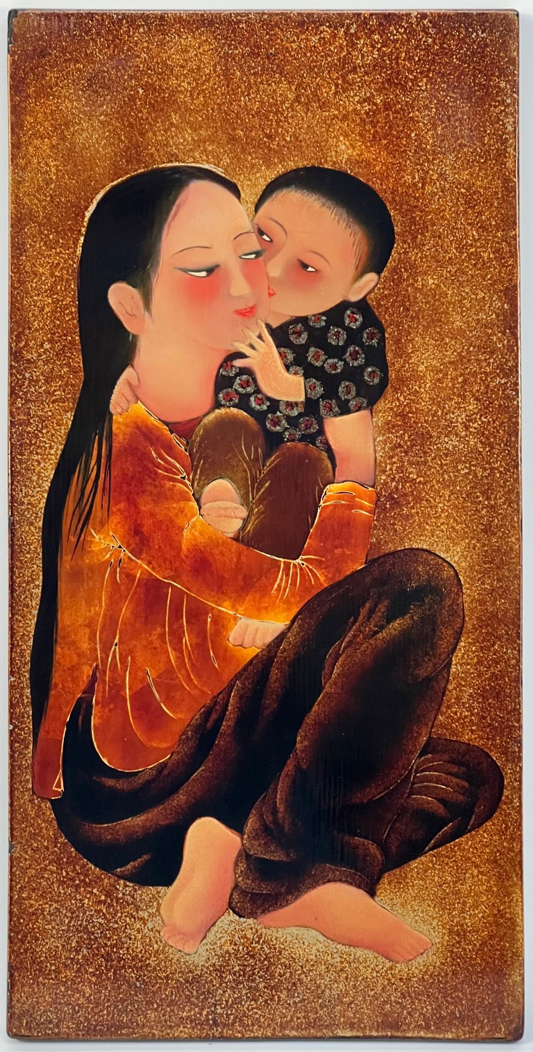 Painting on lacquered wood, 20th century