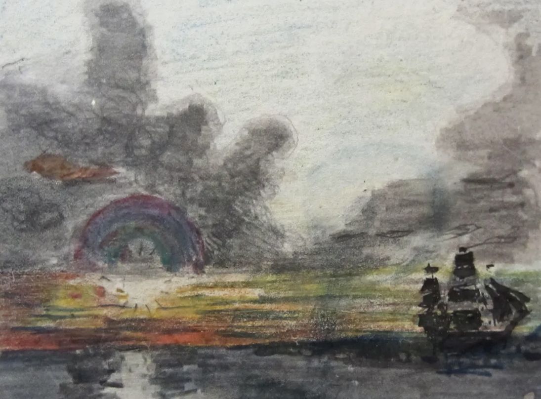 Amédée Ozenfant, étude au crayon gras sur papier
