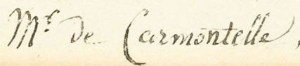 Signature of Louis De Carmontelle