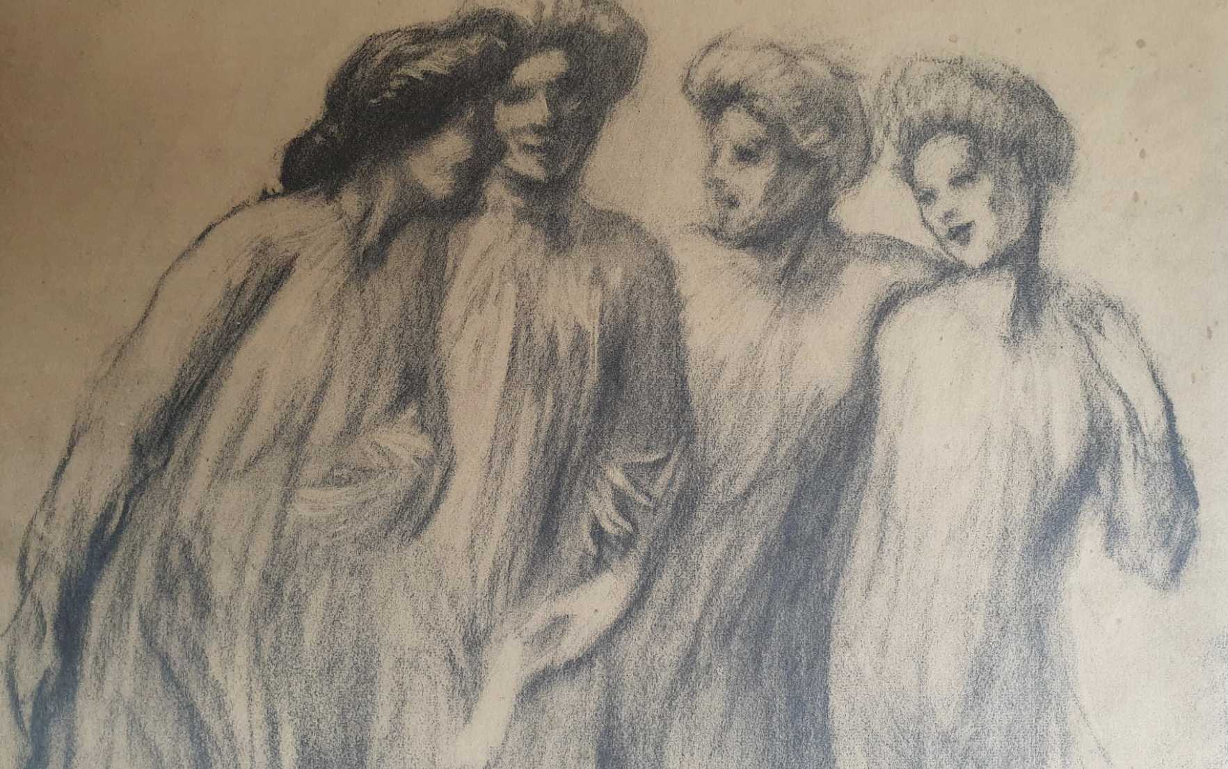 Théophile Alexandre Steinlen, dessin au fusain