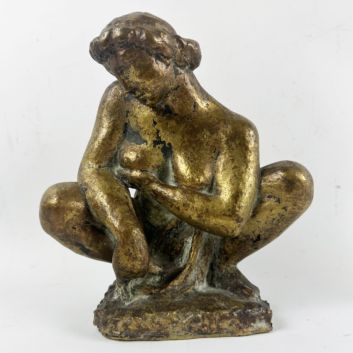 Renato Carvillani, gilded bronze print