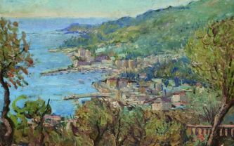 Jacques Gautherin, oil on cardboard