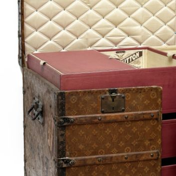 Louis VUITTON, Monogrammed coated canvas trunk with doors and drawers