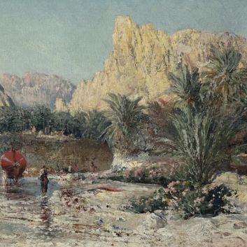Maxime NOIRÉ (1869-1927) Oued animé Oil on canvas