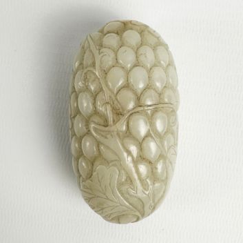 Celadon jade-nephrite snuff bottle, China, 20th century
