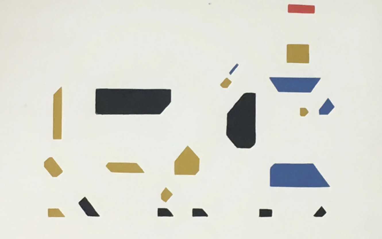 Bart van der Leck, gouache on paper